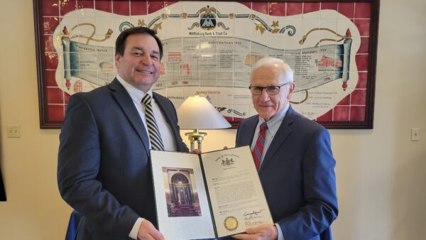 Senator Yaw Honors Mifflinburg Bank and Trust on 150th Anniversary